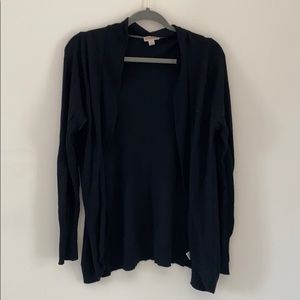 Black open face lightweight cardigan
